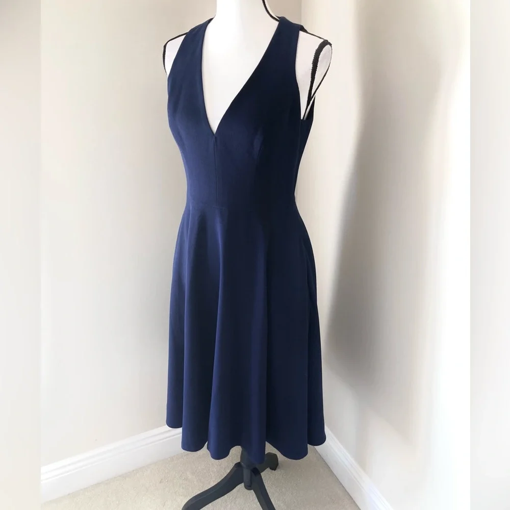 Dress the Population Catalina Sleeveless Fit & Flare Navy Dress Size M - Picture 7 of 10
